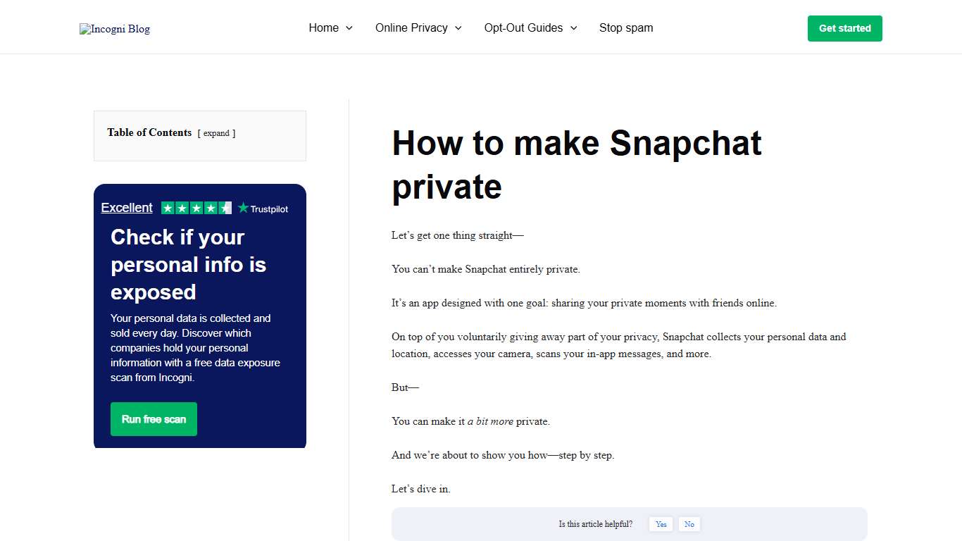 How to make Snapchat private [2026] Incogni